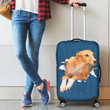 Greyhound Torn Paper Luggage Covers