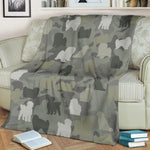 Coton de Tulear Camo Blanket