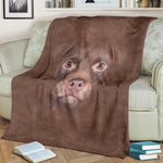 Patterdale Terrier Face Hair Blanket