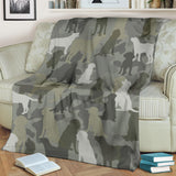 Labrador Retriever Camo Blanket