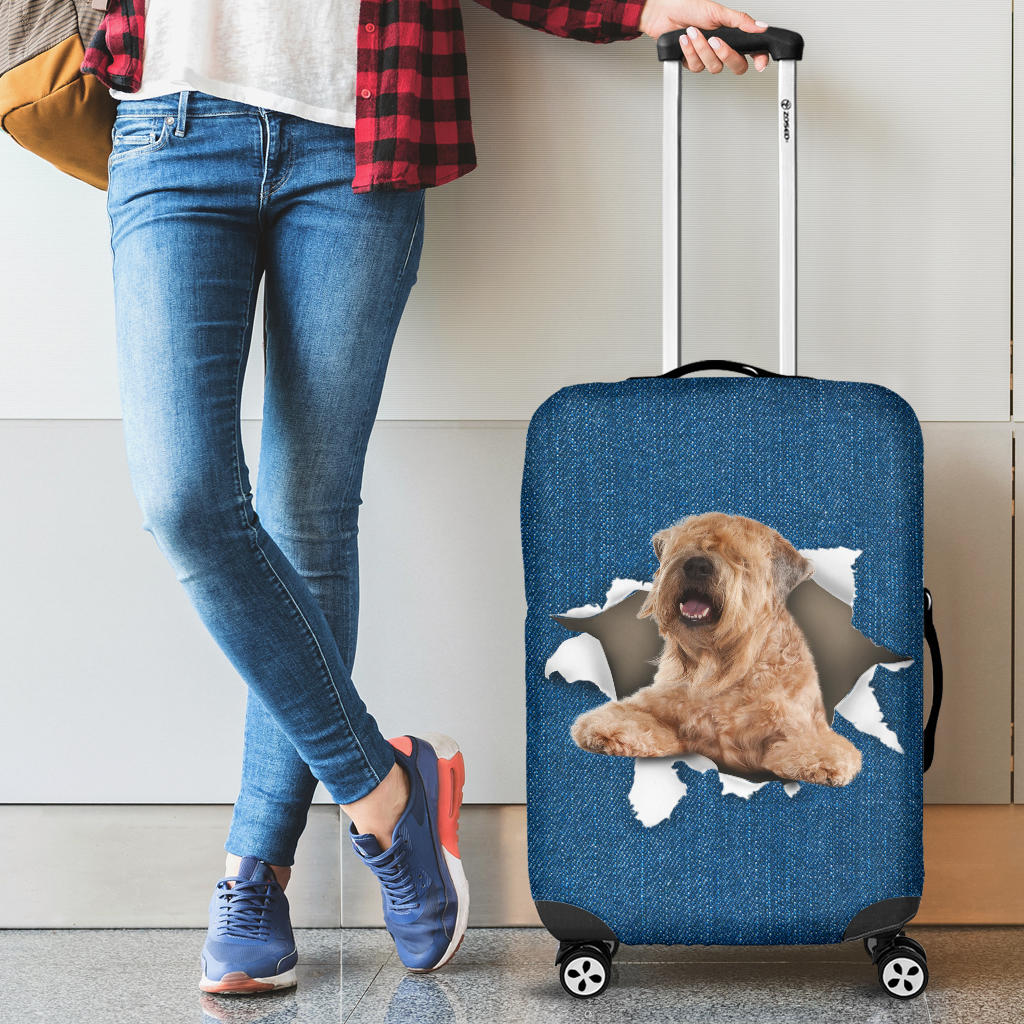 Soft-coated Wheaten Terrier Torn Paper Luggage Covers