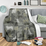 Bearded Collie Camo Blanket