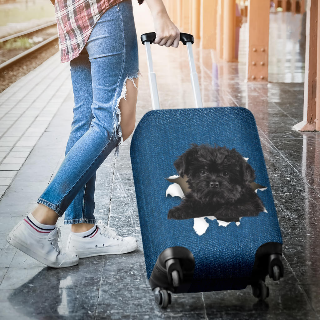 Affenpinscher Torn Paper Luggage Covers