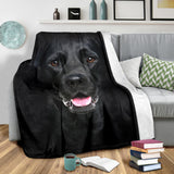 Black Lab Face Hair Blanket