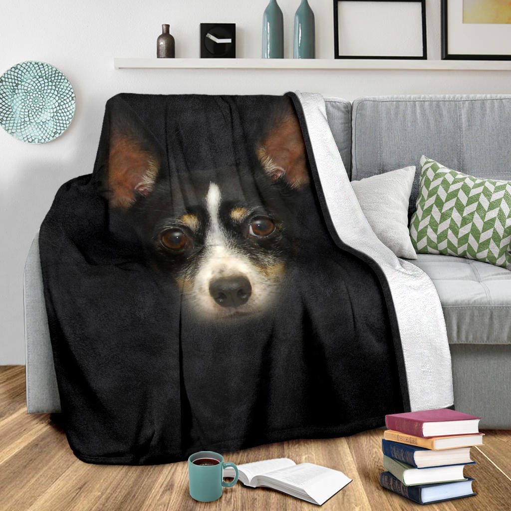 Rat Terrier Face Hair Blanket