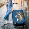 Cat Torn Paper Luggage Covers