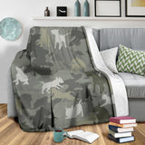 Bull Terrier Camo Blanket