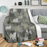 Tibetan Terrier Camo Blanket