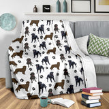 Flat Coated Retriever Paw Blanket