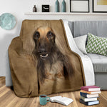 Afghan Hound Face Hair Blanket