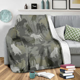 American Staffordshire Terrier Camo Blanket