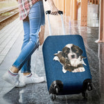 Tibetan Terrier Torn Paper Luggage Covers