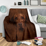 Flat Coated Retriever Face Hair Blanket