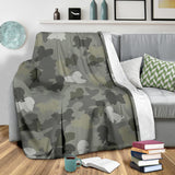 Bolognese Dog Camo Blanket