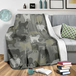 Tibetan Mastiff Camo Blanket