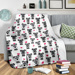 Miniature Schnauzer Heart Blanket