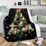 Labrador Retriever Christmas Tree Blanket