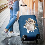 Lhasa Apso Torn Paper Luggage Covers