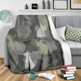 French Bulldog Camo Blanket