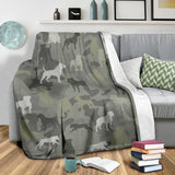 American Bulldog Camo Blanket