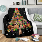 Wirehaired Vizsla Christmas Tree Blanket