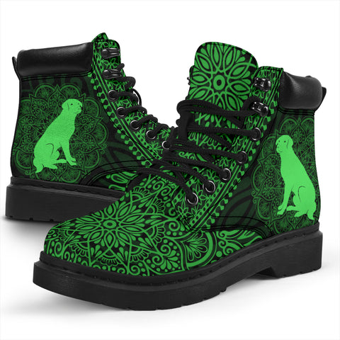 Labrador Retriever Mandala Green All-Season Boots