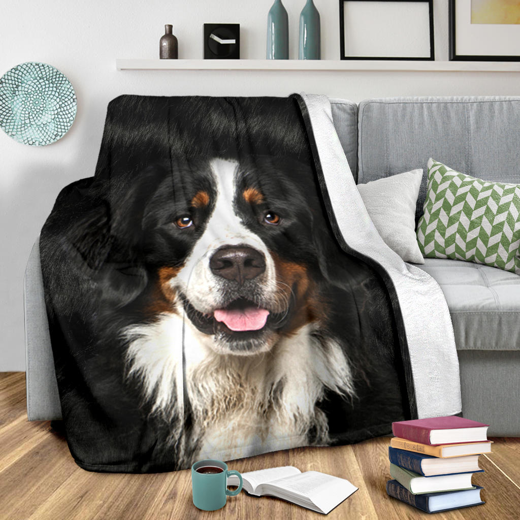 Bernese Mountain Dog 2 Face Hair Blanket