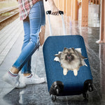 Keeshond Torn Paper Luggage Covers