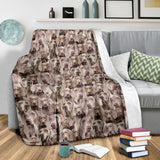 Weimaraner Full Face Blanket