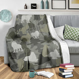 English Cocker Spaniel Camo Blanket