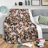 American Bulldog 1 Full Face Blanket