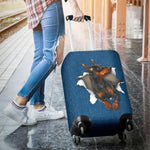 Miniature Pinscher Torn Paper Luggage Covers