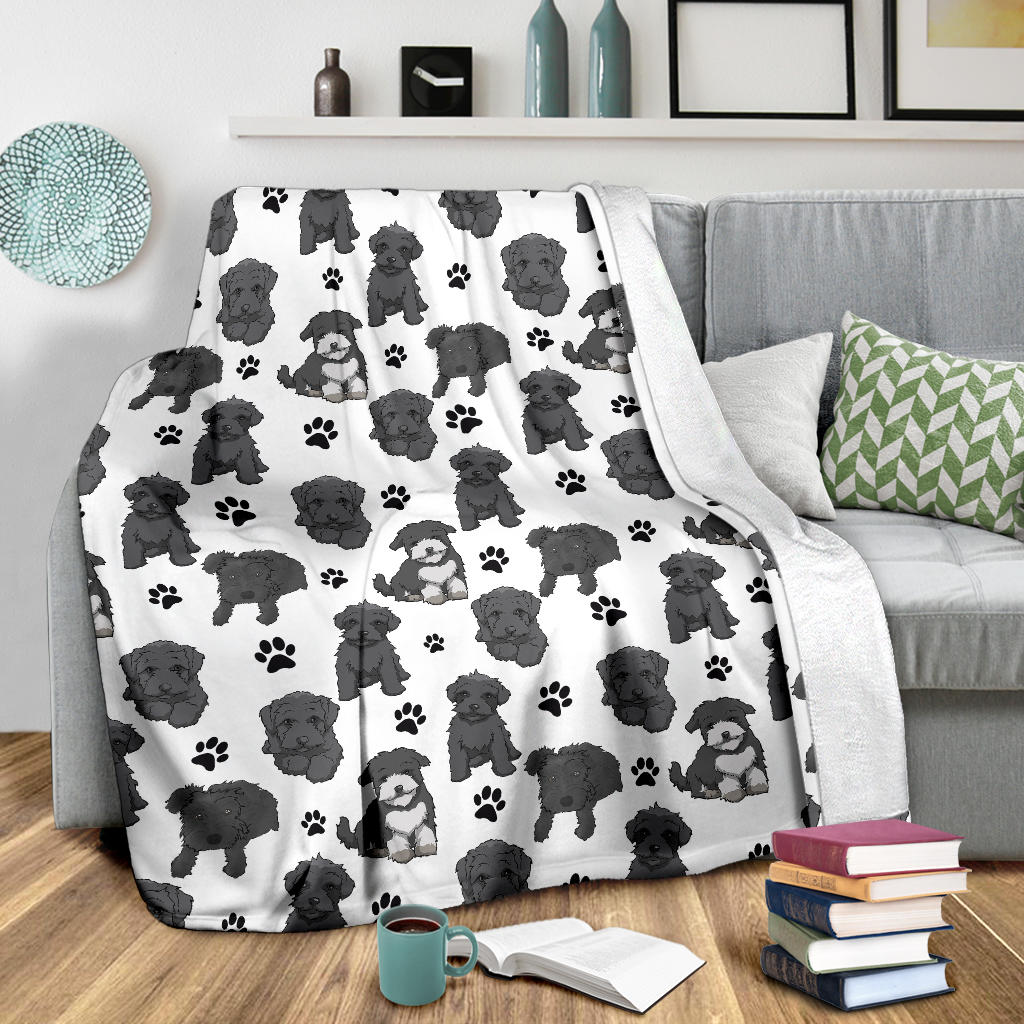 Schnoodle Paw Blanket