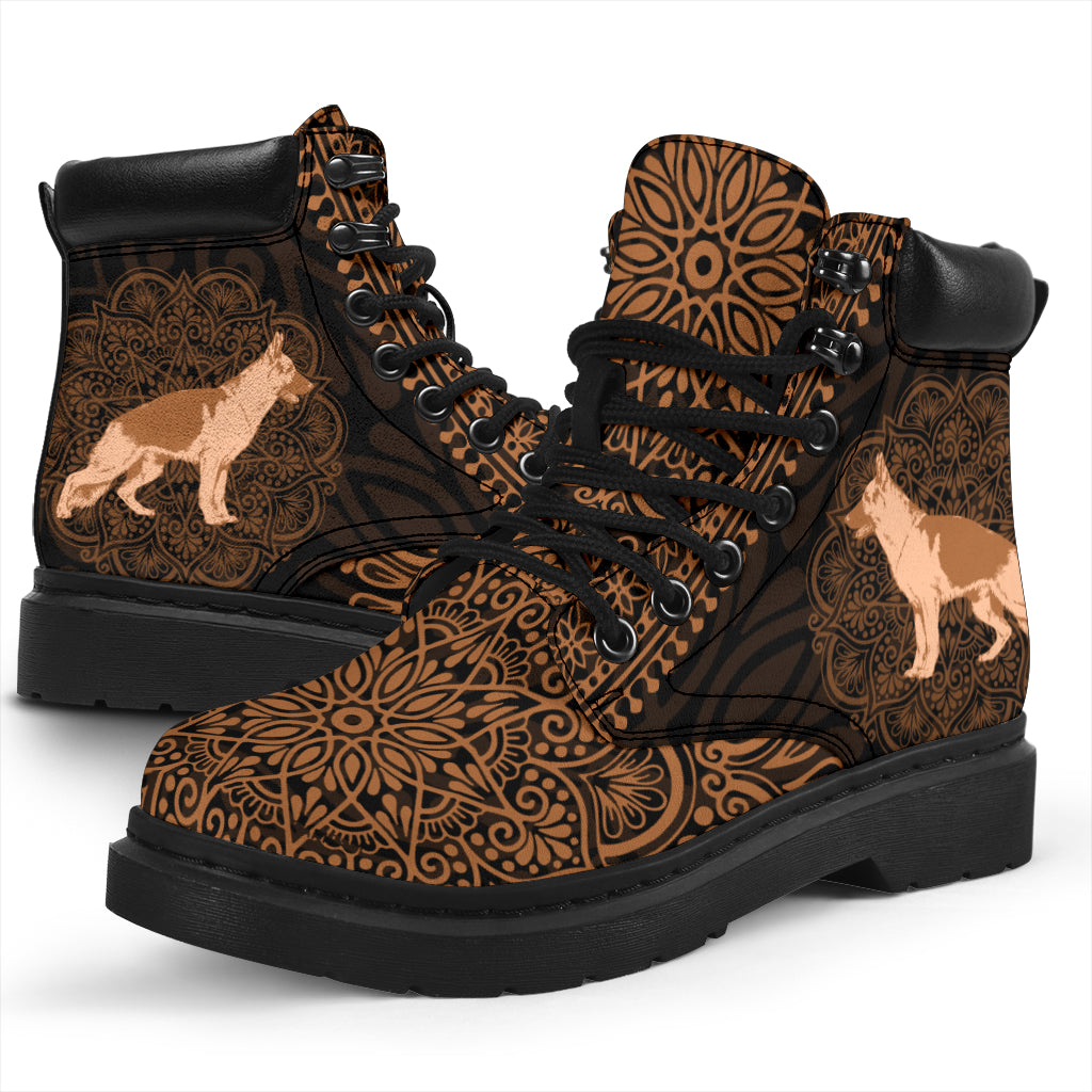 German Shepherd Mandala All-Season Boots