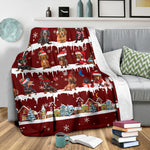 Dachshund Snow Christmas Blanket