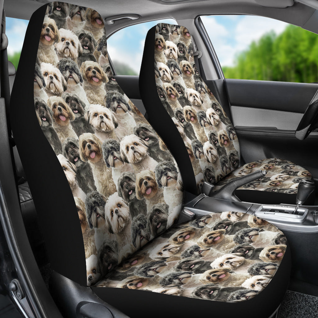 Shih Tzu Full Face Car Seat Covers