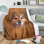 Shetland Sheepdog Face Hair Blanket