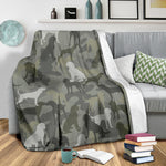 Black and Tan Coonhound Camo Blanket