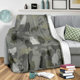 Rough Collie Camo Blanket