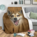 Norwegian Lundehund Face Hair Blanket