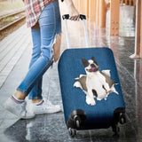 Boston Terrier Torn Paper Luggage Covers