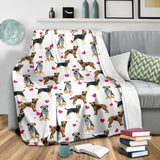 Border Terrier Heart Blanket