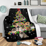 Pekingese Christmas Tree Blanket