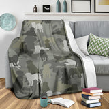 Bernese Mountain Dog Camo Blanket