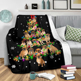 Puggle Christmas Tree Blanket