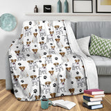 Jack Russell Terrier Paw Blanket