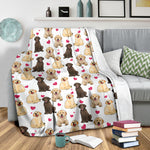 Labrador Retriever Heart Blanket