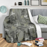 American Hairless Terrier Camo Blanket