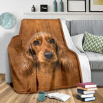 English Cocker Spaniel Face Hair Blanket