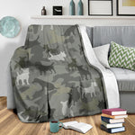 Jack Russell Terrier Camo Blanket